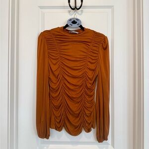 Ruched Long Sleeve Blouse